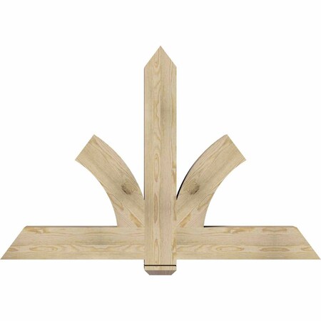 Ekena Millwork Redmond Rough Sawn Timber Gable Bracket, Douglas Fir, 60"W x 40"H x 6"D x 6"F, 16/12 Pitch GBW060X40X0606RED00RDF